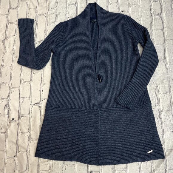 Nautica Navy Blue Knitted Cardigan S | Preppy Cozy Grandpa - Picture 1 of 5
